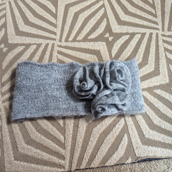 Knit winter grey ear cover band - Picture 3 of 4